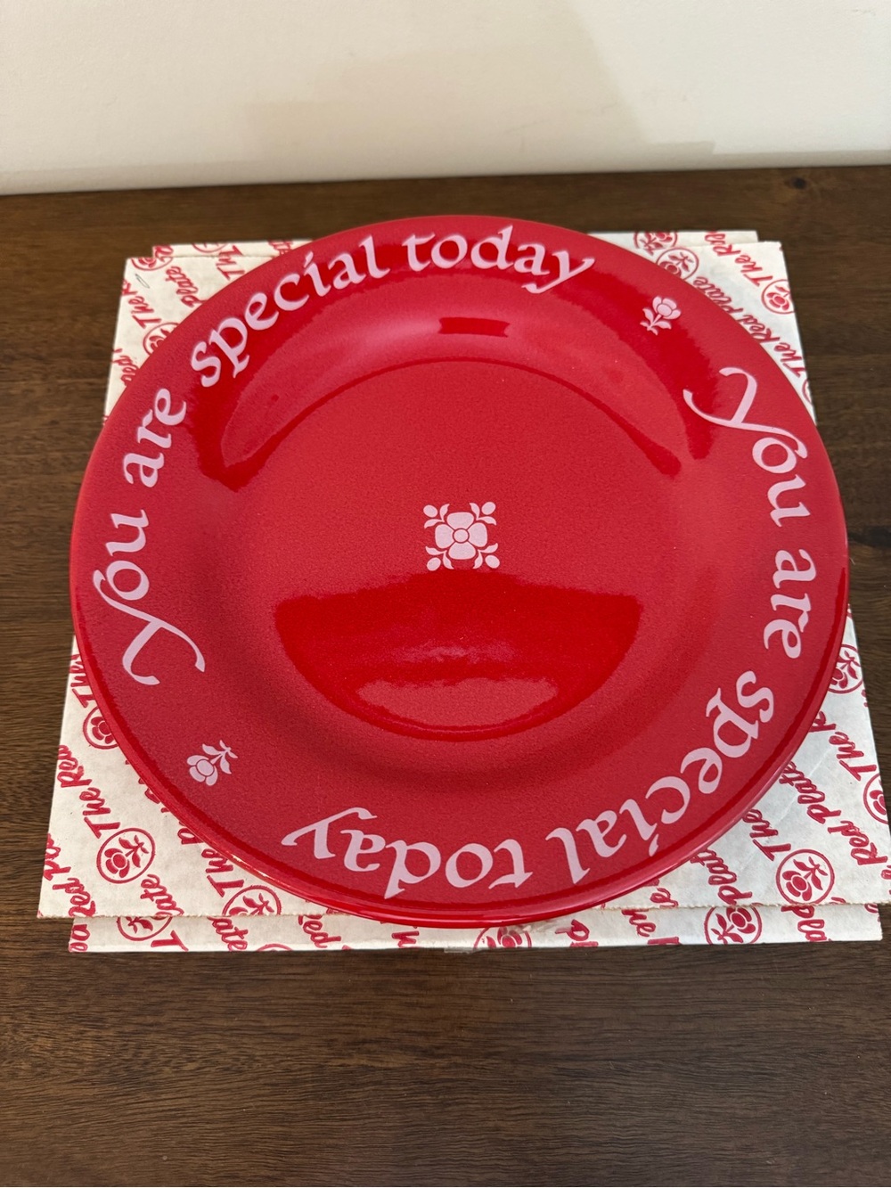 NWT VTG YOU ARE SPECIAL TODAY The Original Red Plate Co 1979 USA California